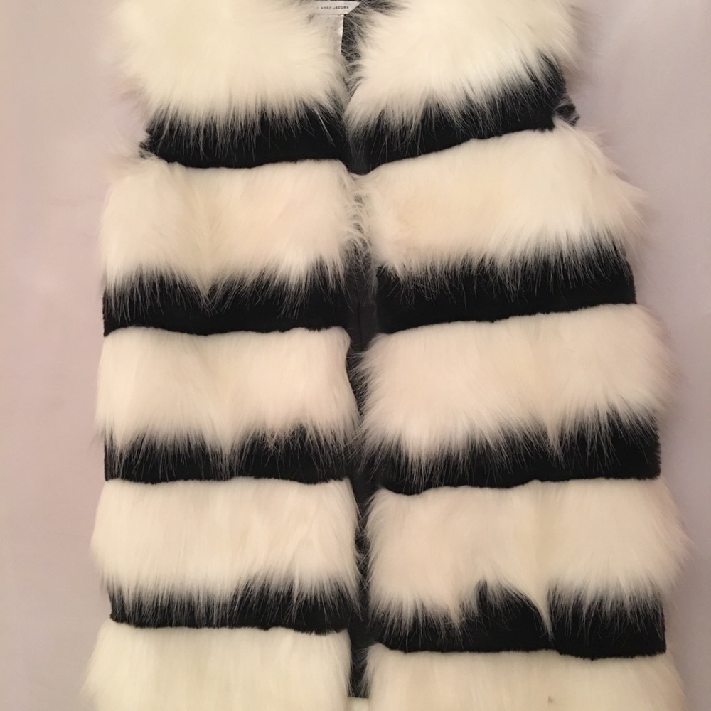 Little Marc Jacobs Striped Fur Vest